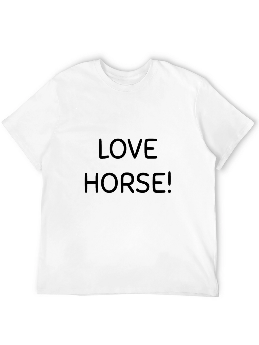 Love Horse! Black Graphic T-Shirt