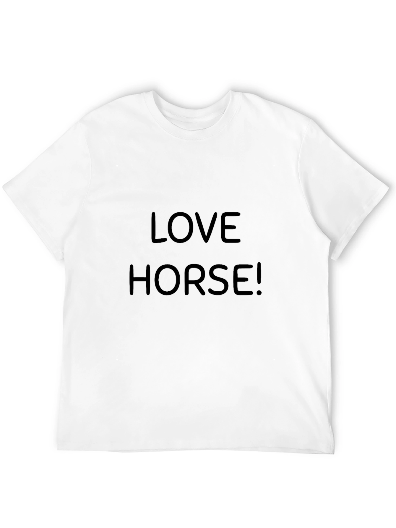 Love Horse! Black Graphic T-Shirt