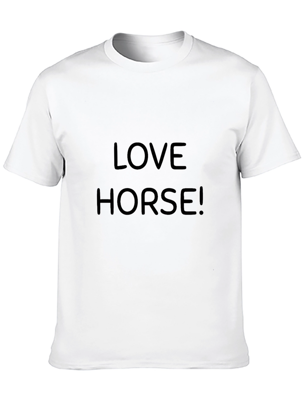 Love Horse! Black Graphic T-Shirt