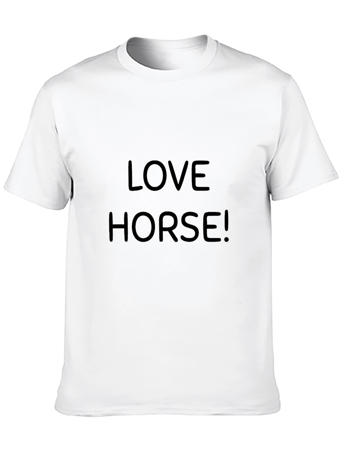 Love Horse! Black Graphic T-Shirt