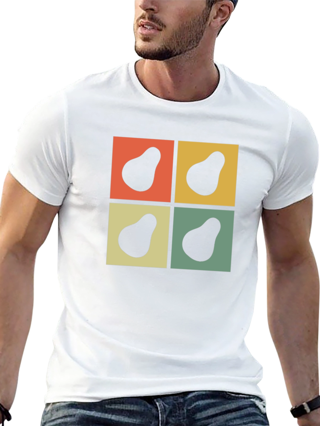 Retro Avocado Square Graphic Tee