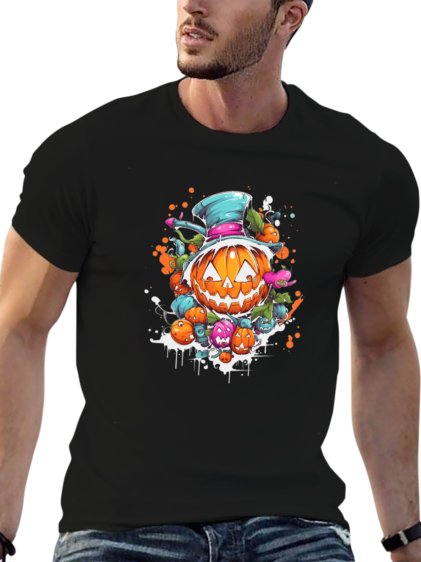 Halloween Pumpkin Cartoon T-Shirt