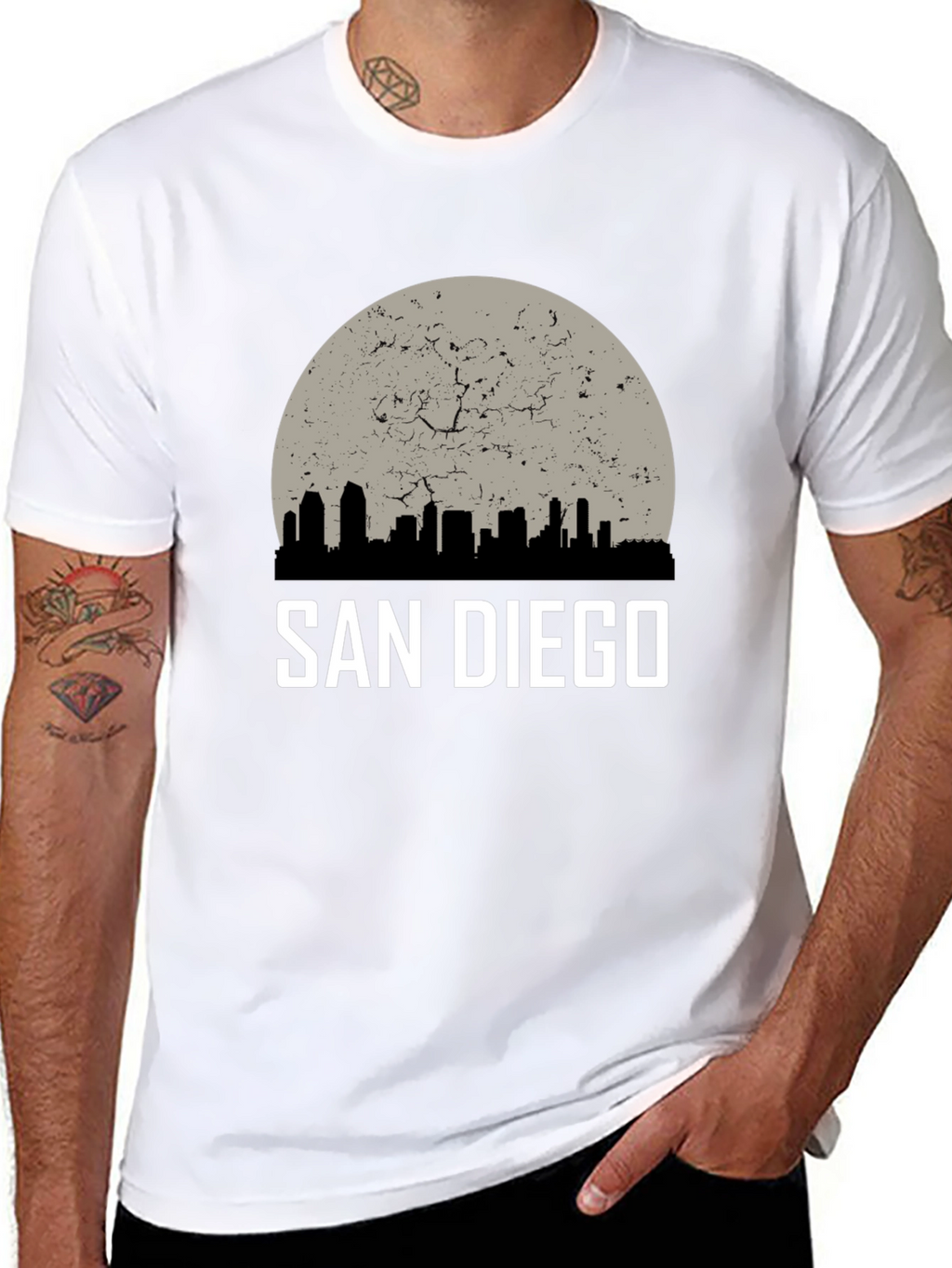 San Diego Skyline Graphic Tee - Black