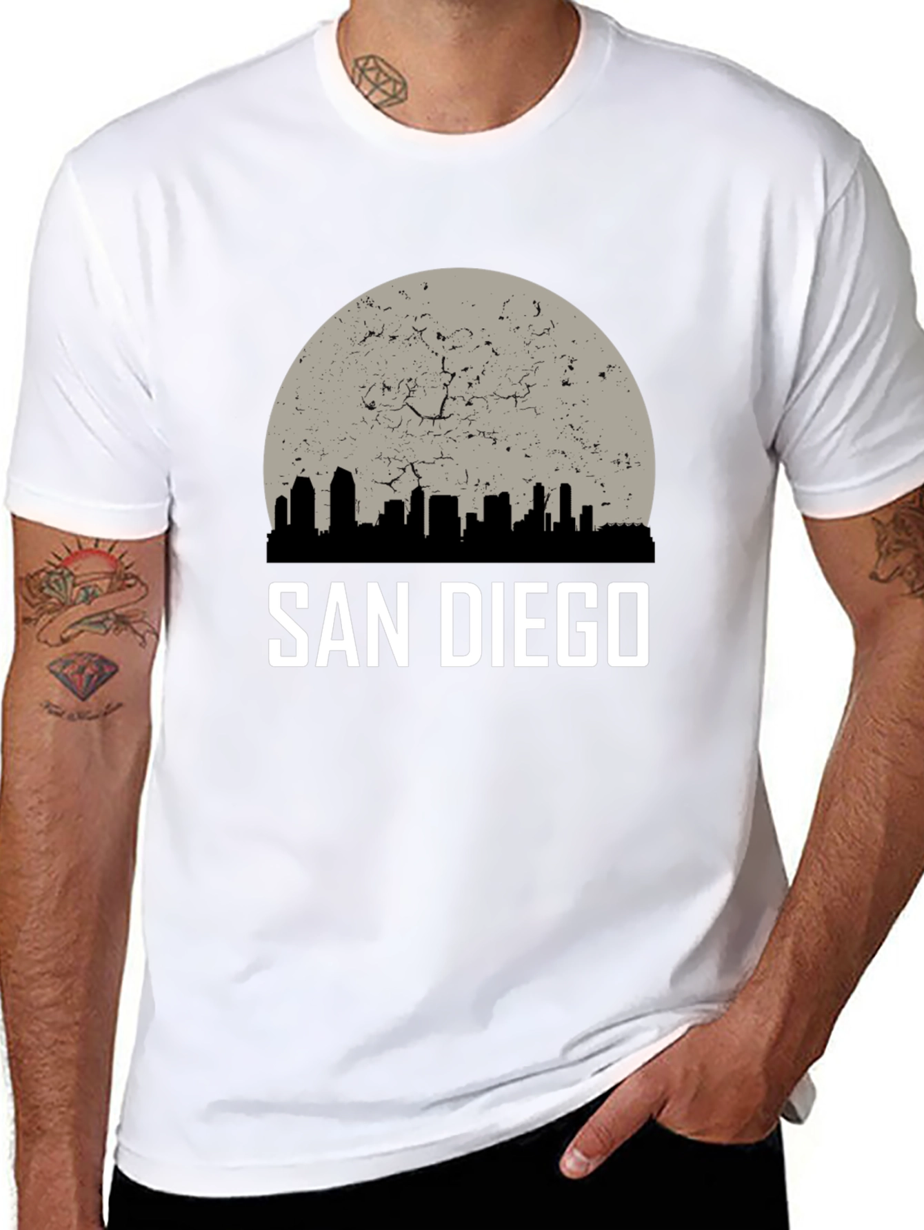 San Diego Skyline Graphic Tee - Black