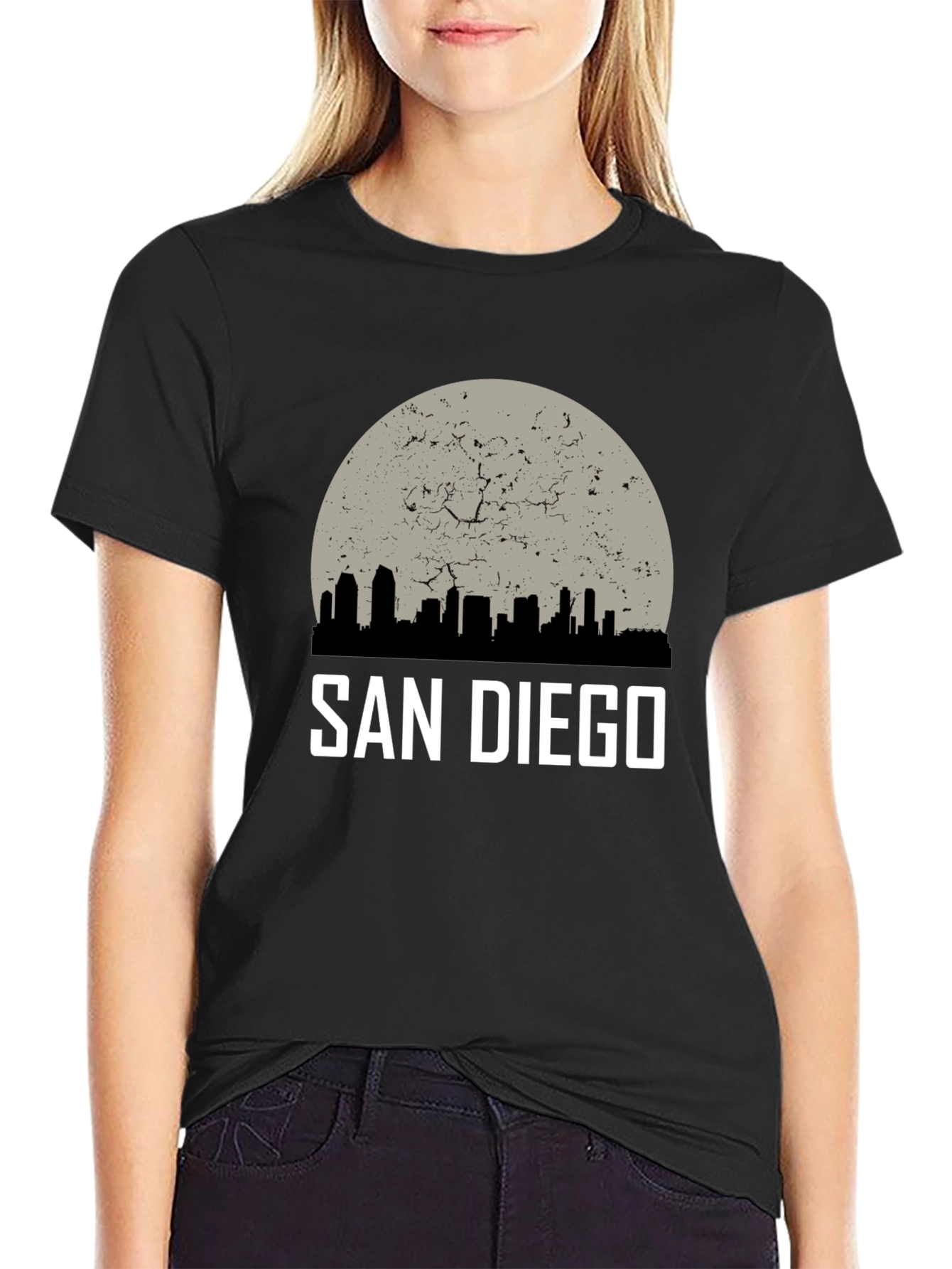 San Diego Skyline Graphic Tee - Black