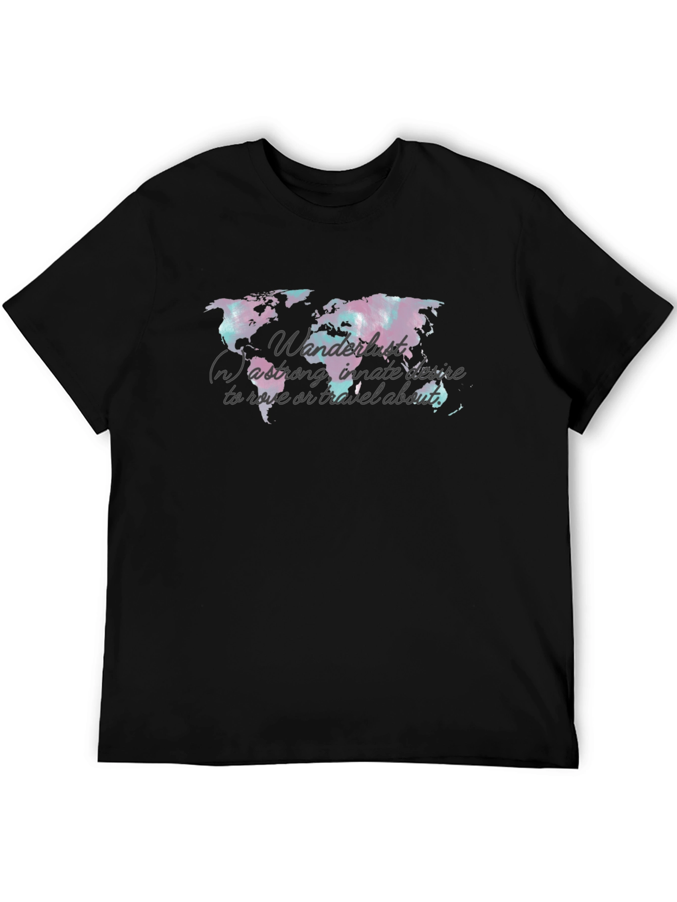 Wanderlust World Map Graphic Tee - Travel Inspired