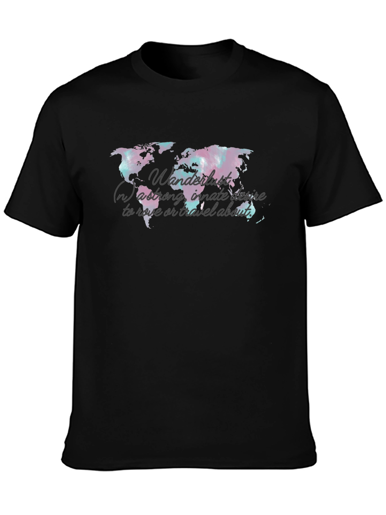 Wanderlust World Map Graphic Tee - Travel Inspired