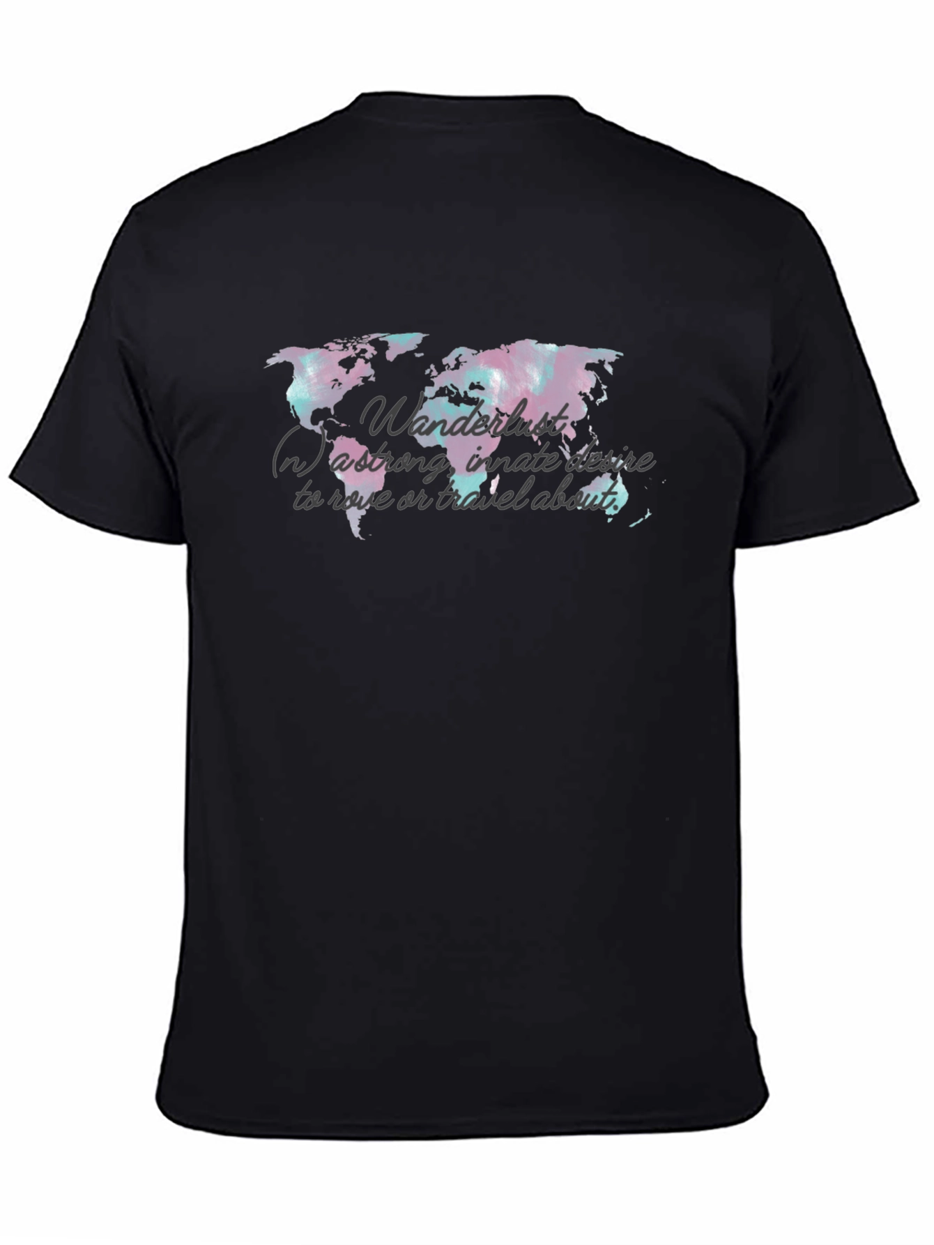 Wanderlust World Map Graphic Tee - Travel Inspired