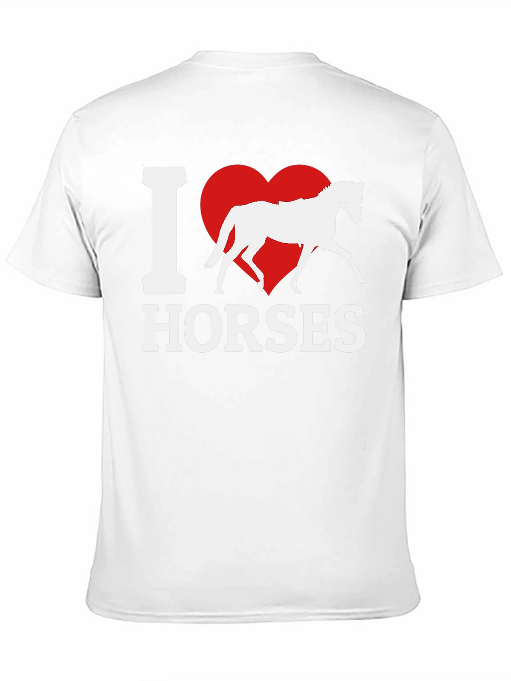 I Love Horses T-Shirt - Black Cotton Tee