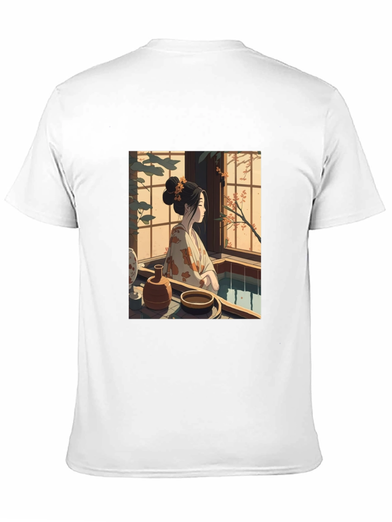 Japanese Art T-Shirt - Woman by Window