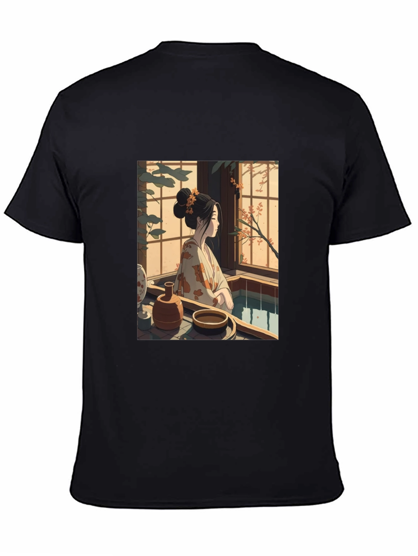 Japanese Art T-Shirt - Woman by Window