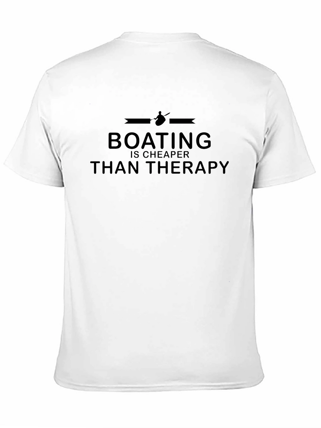 Boating is Cheaper Than Therapy Black T-Shirt