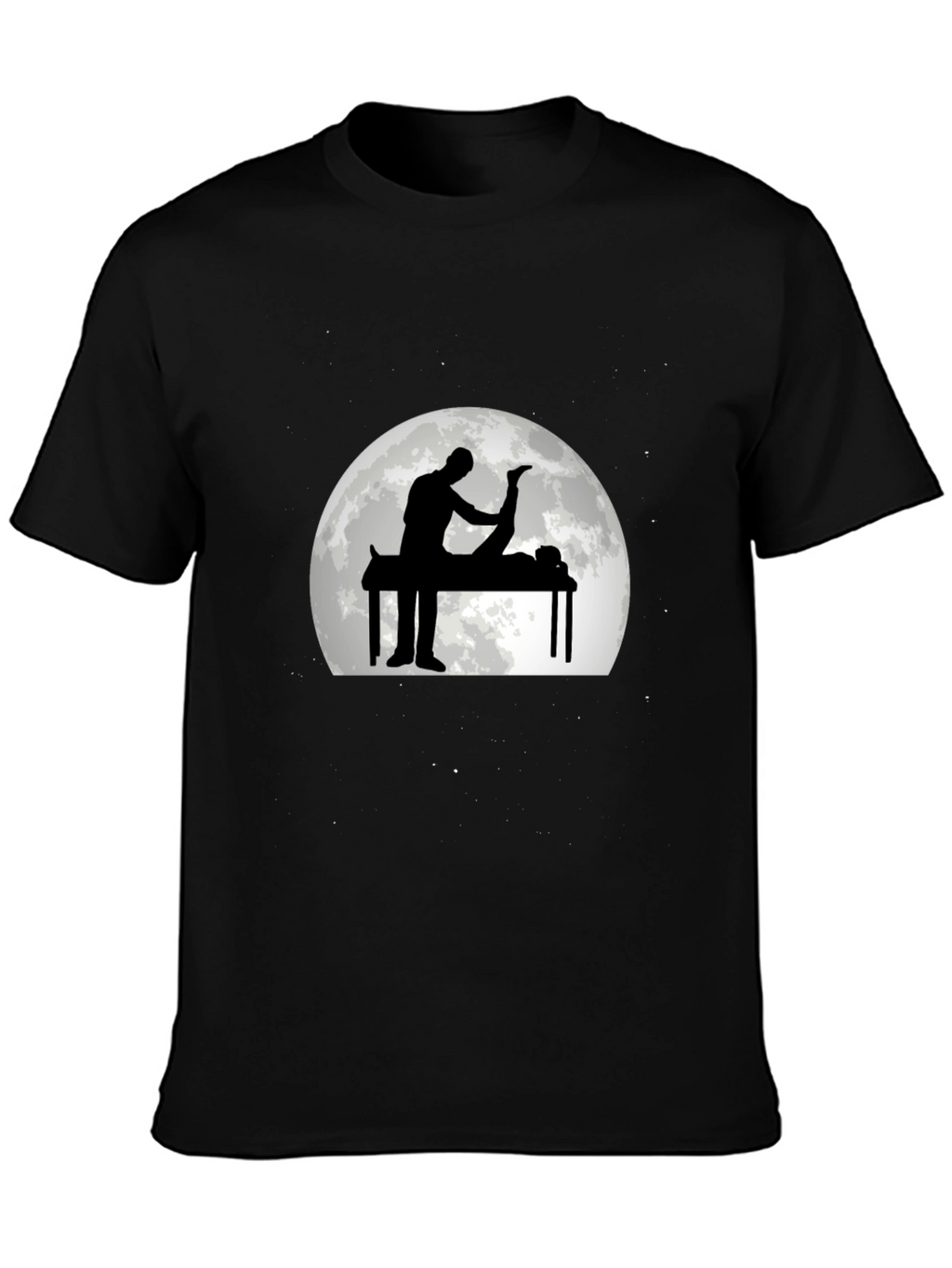 Massage Therapy Graphic Tee - Black Cotton T-Shirt
