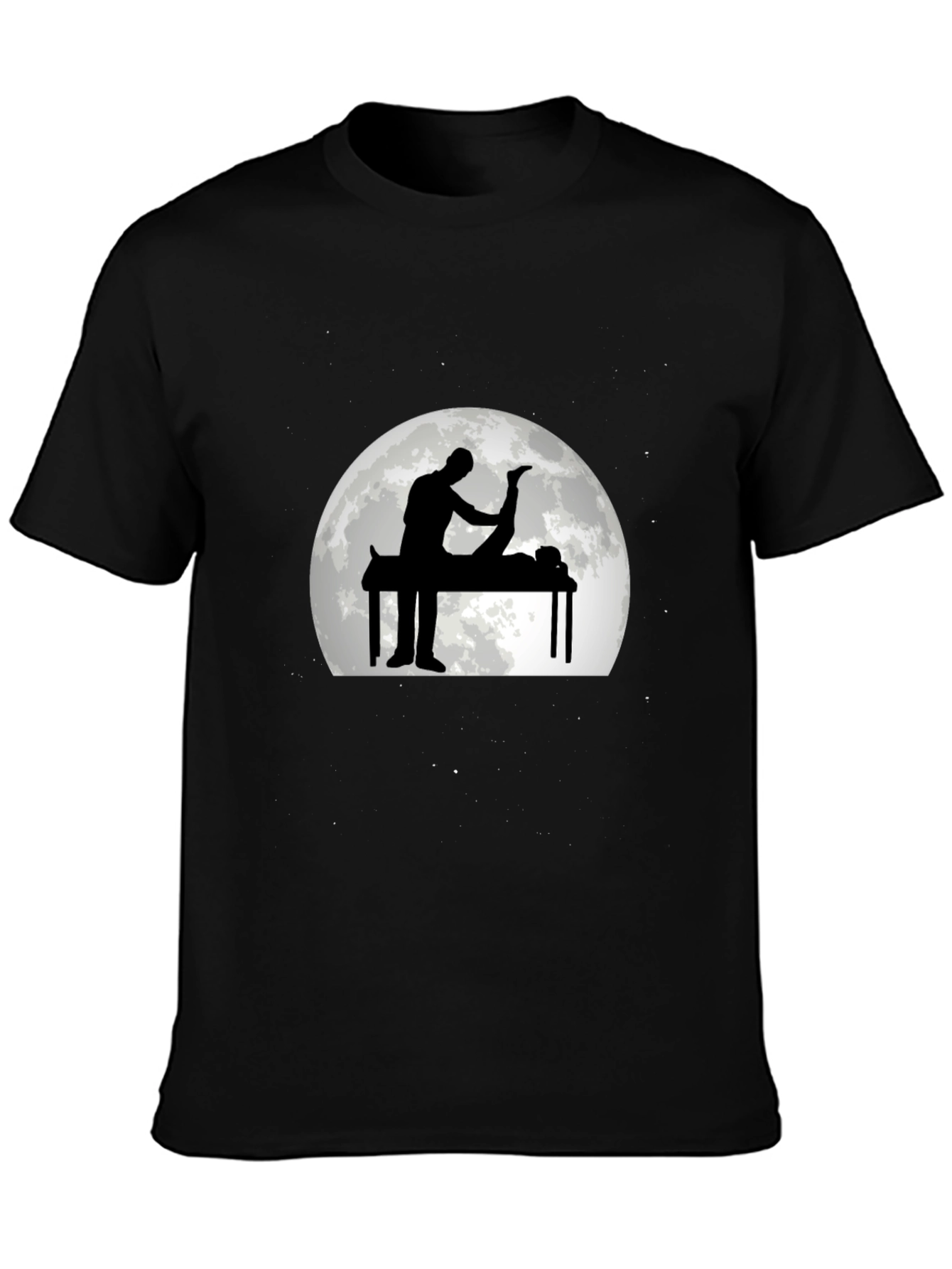 Massage Therapy Graphic Tee - Black Cotton T-Shirt