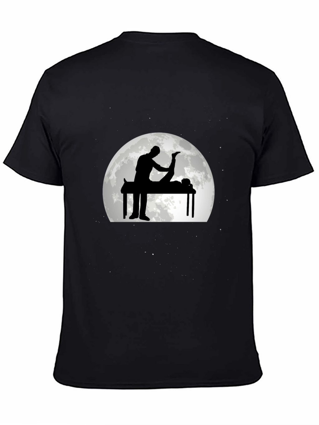 Massage Therapy Graphic Tee - Black Cotton T-Shirt