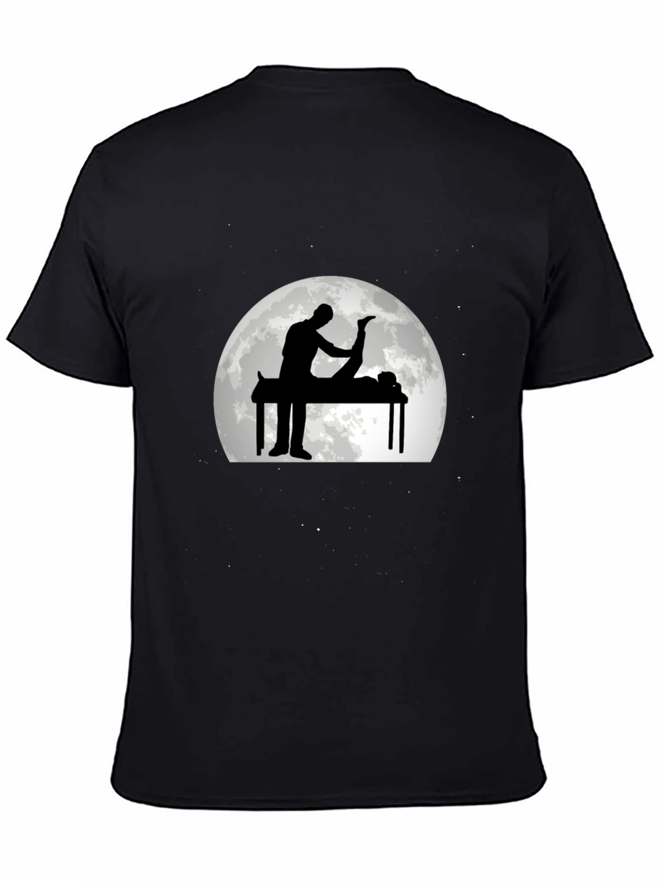 Massage Therapy Graphic Tee - Black Cotton T-Shirt
