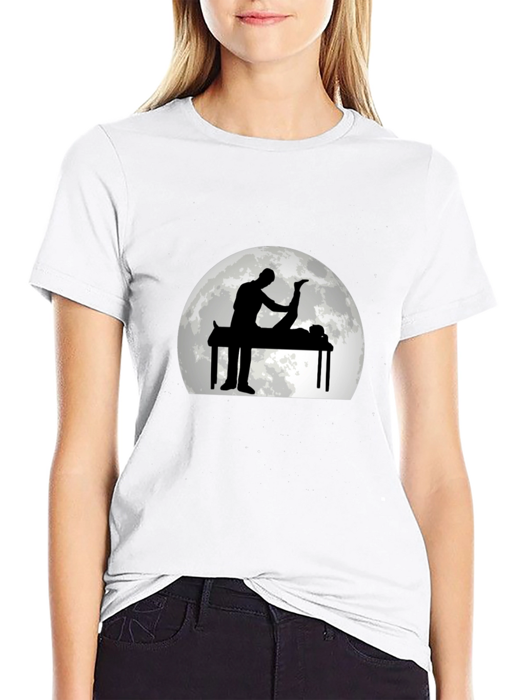 Massage Therapy Graphic Tee - Black Cotton T-Shirt