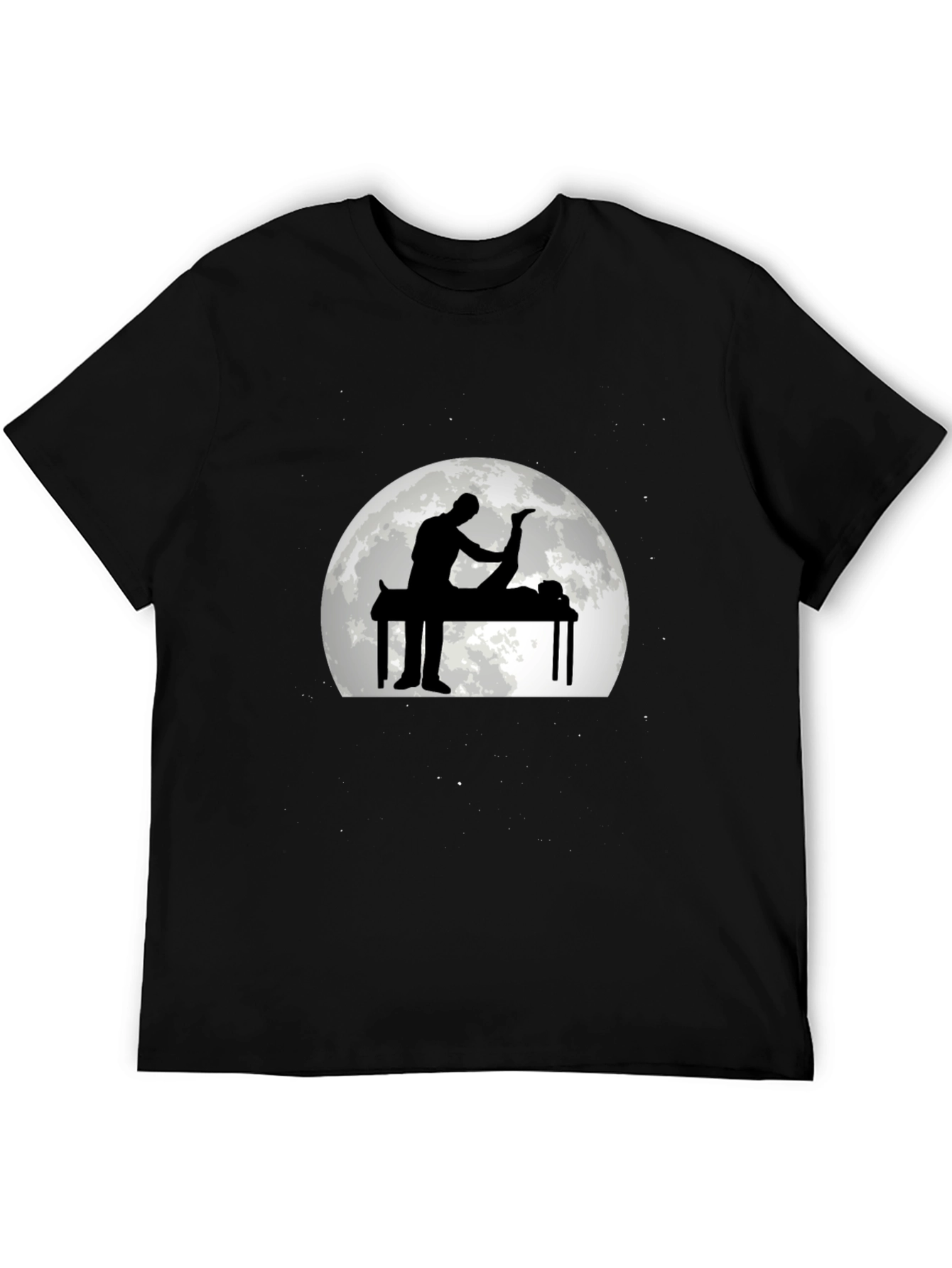 Massage Therapy Graphic Tee - Black Cotton T-Shirt