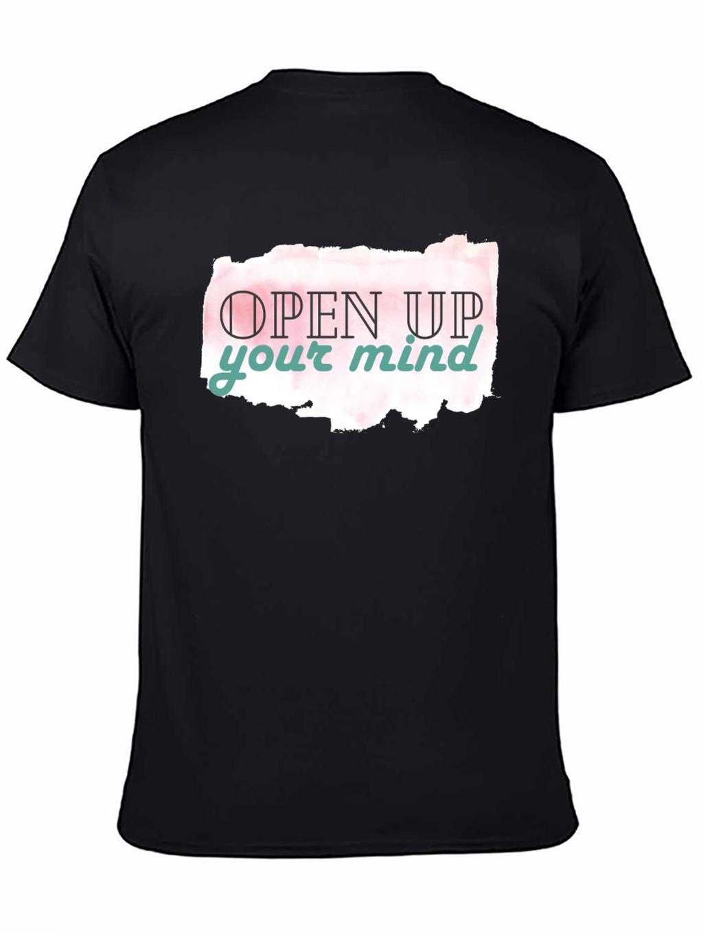 Open Mind Graphic Tee - Black Casual T-Shirt