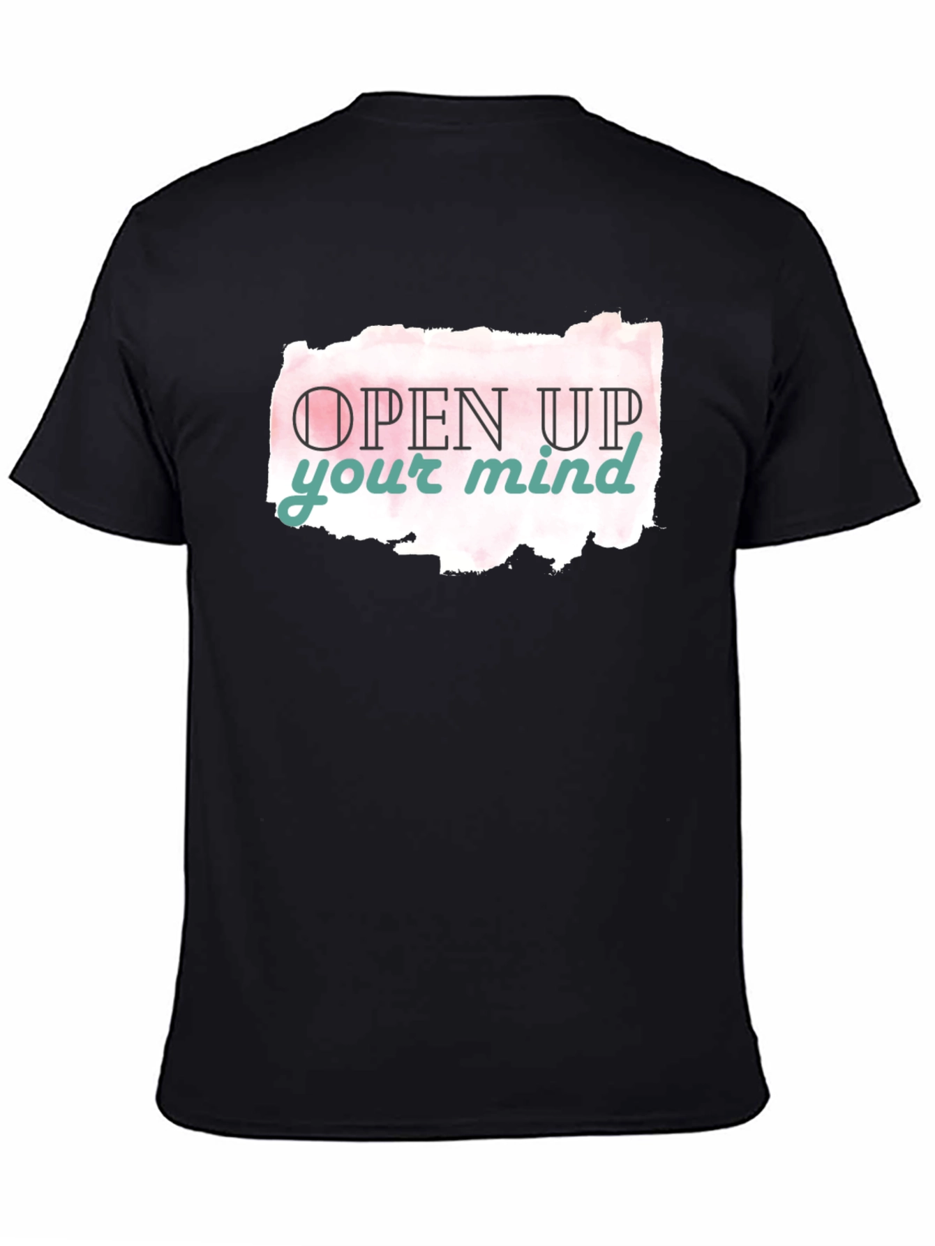 Open Mind Graphic Tee - Black Casual T-Shirt