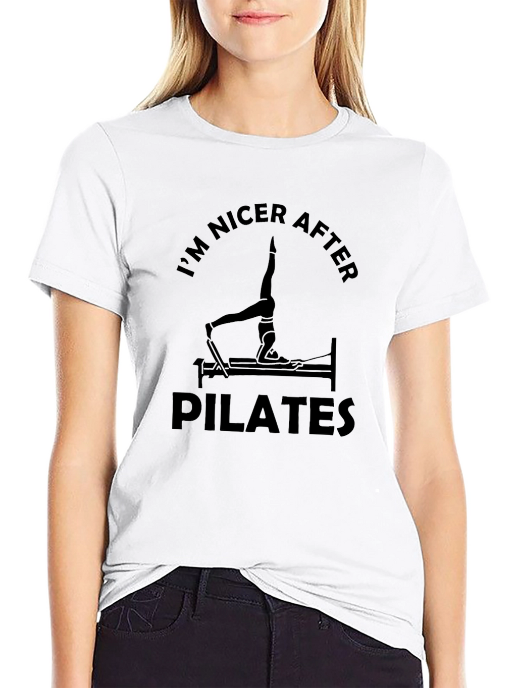 Pilates Lover Graphic Tee - Black