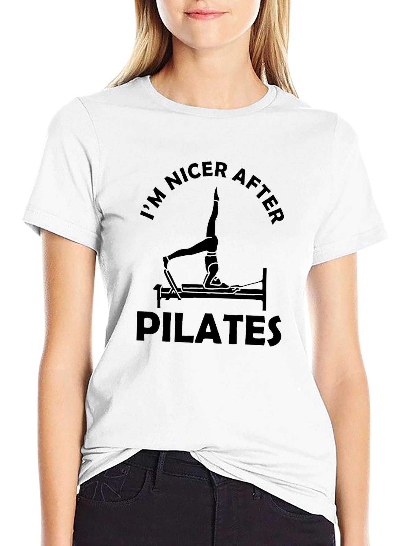Pilates Lover Graphic Tee - Black