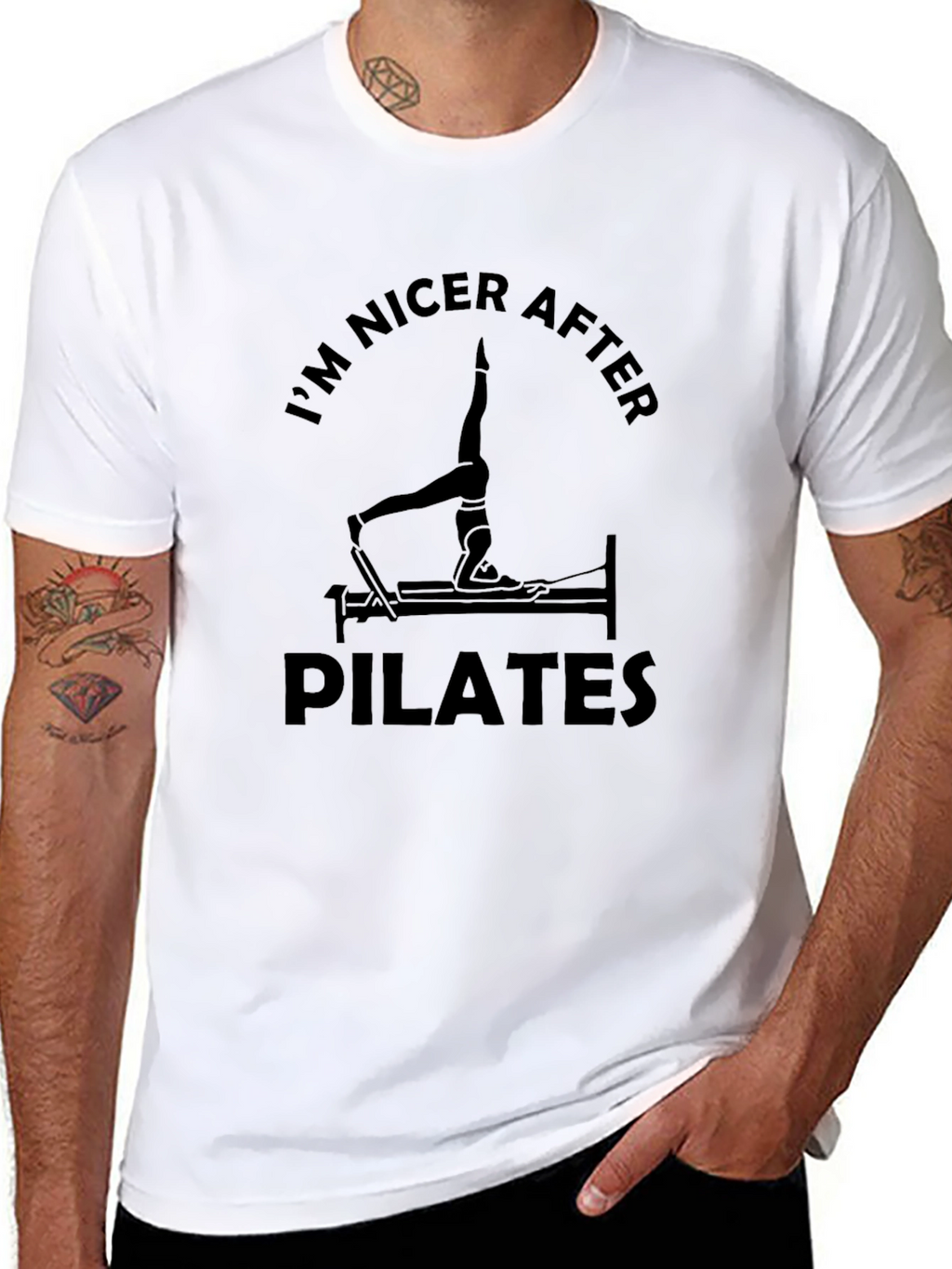 Pilates Lover Graphic Tee - Black