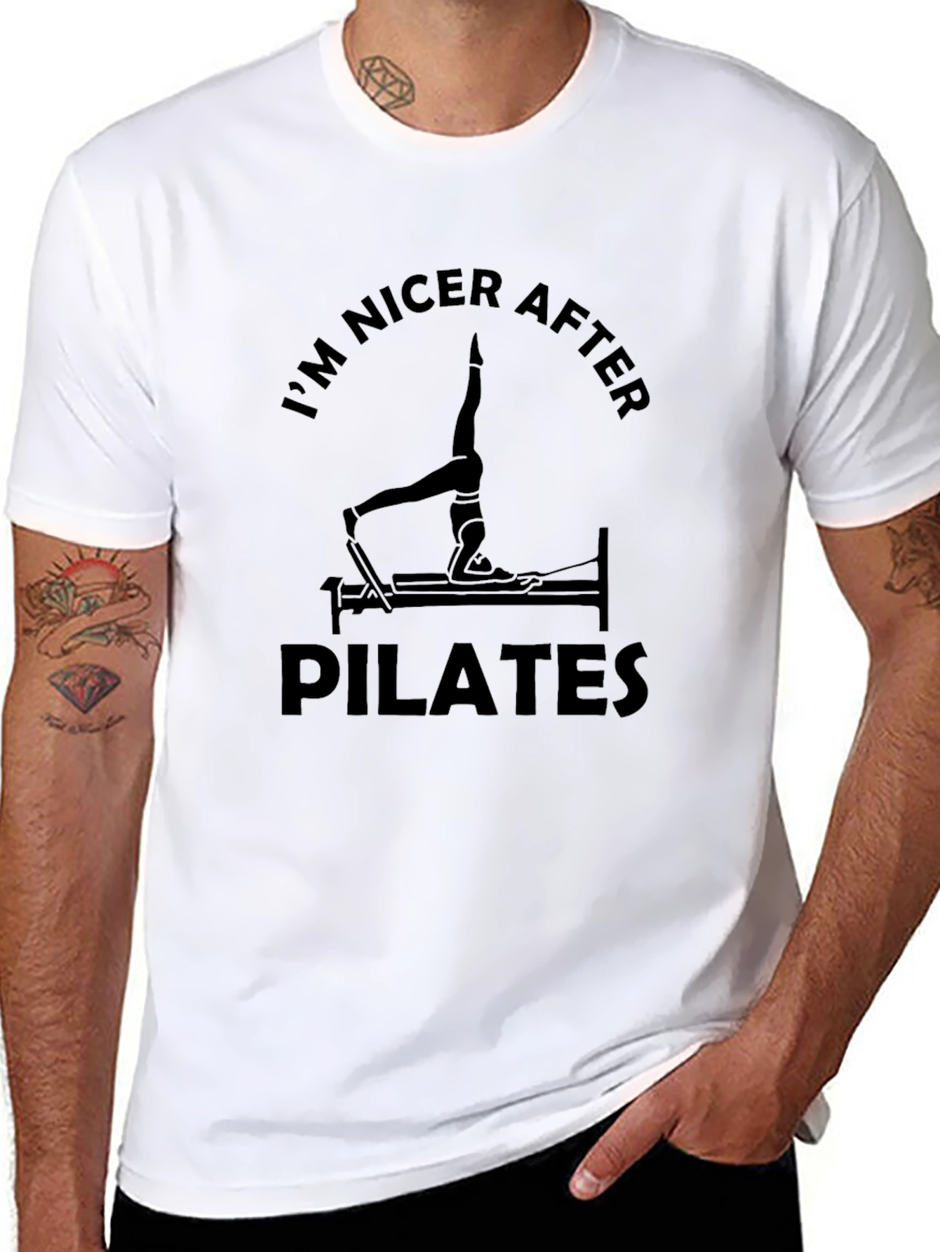 Pilates Lover Graphic Tee - Black