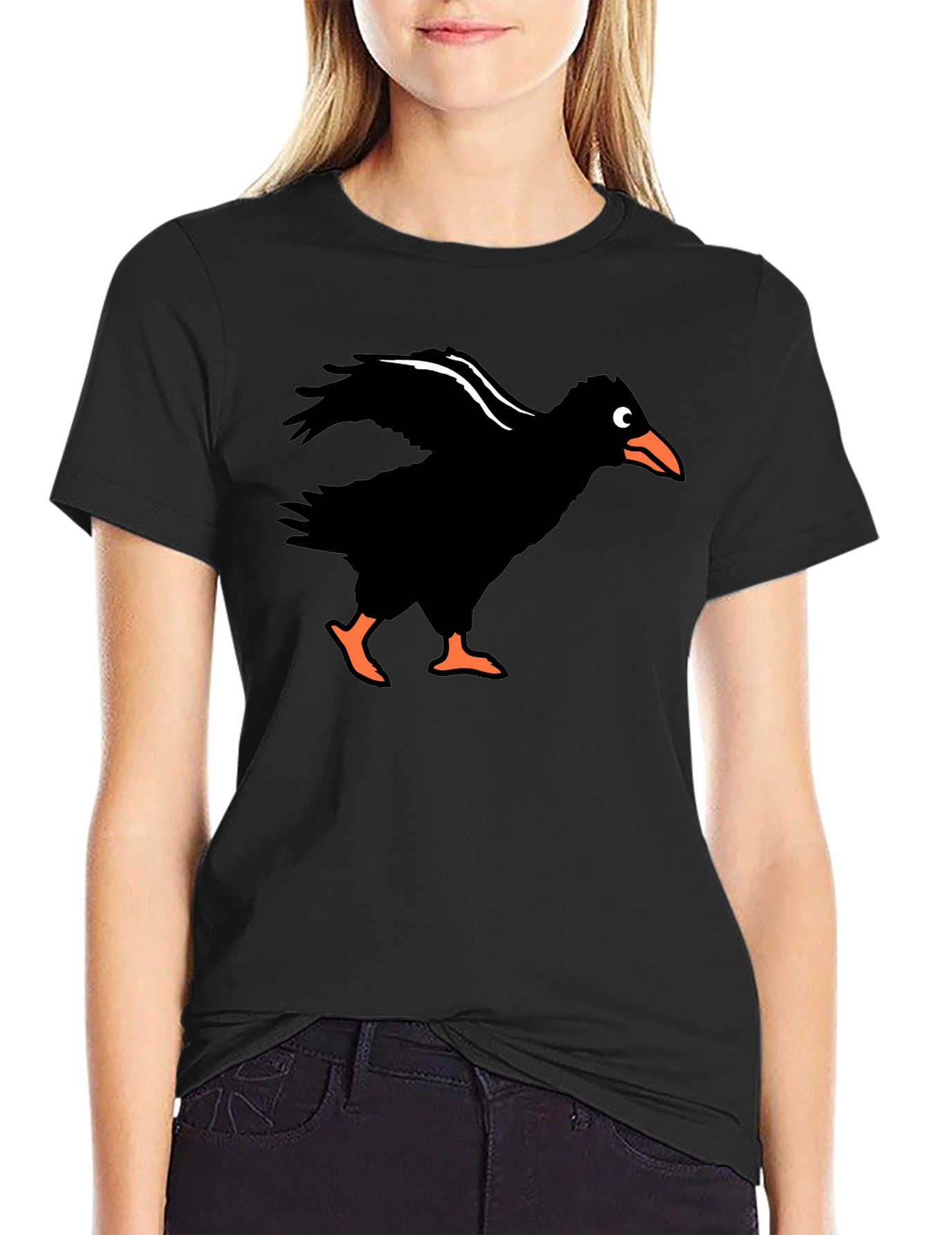 Mens Crow Graphic Tee - Black