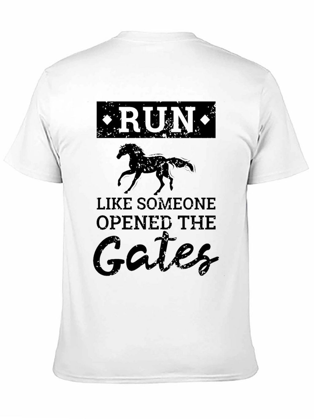 Run Like Someone Opened The Gates Horse T-Shirt
