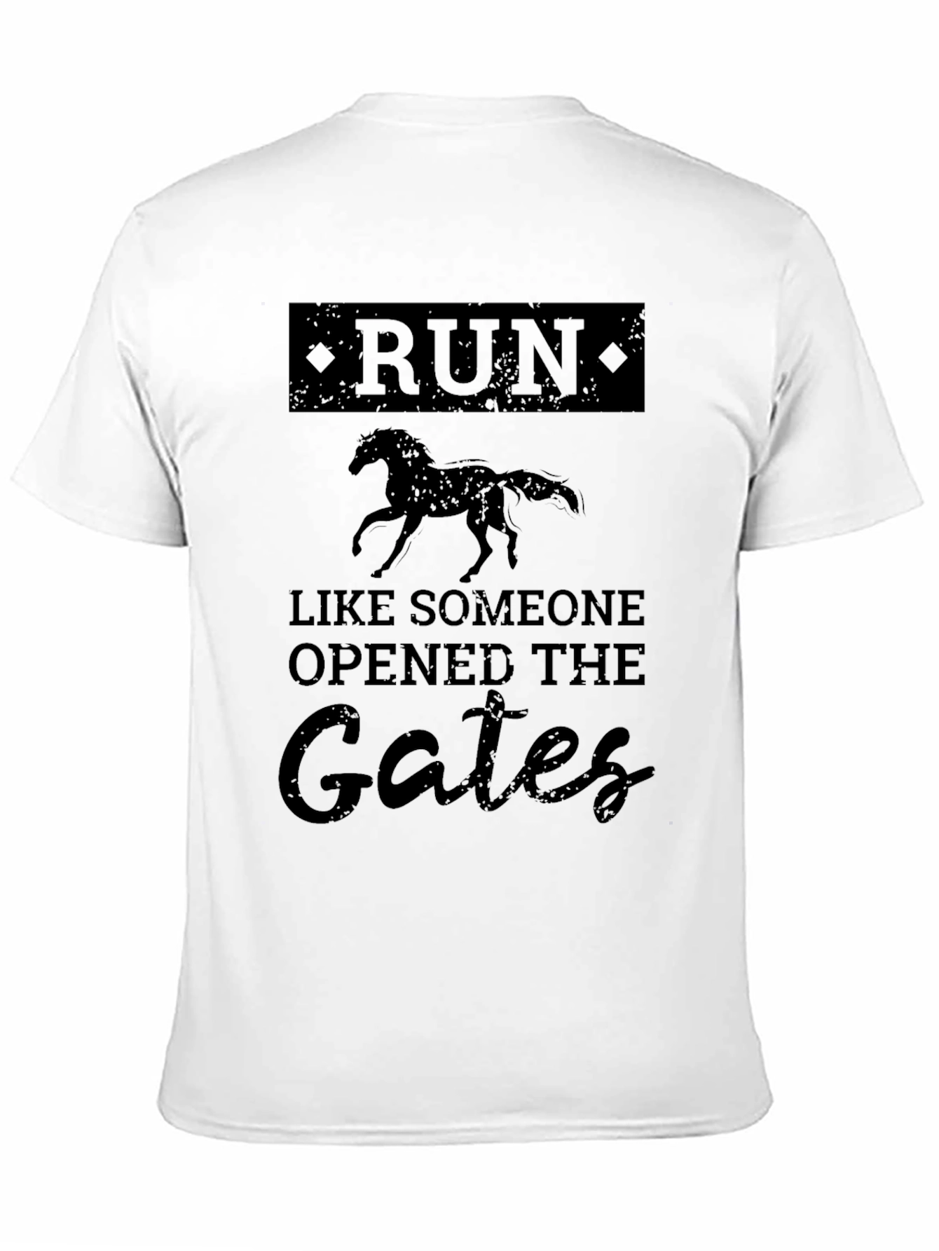 Run Like Someone Opened The Gates Horse T-Shirt