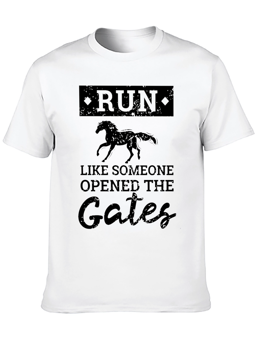 Run Like Someone Opened The Gates Horse T-Shirt