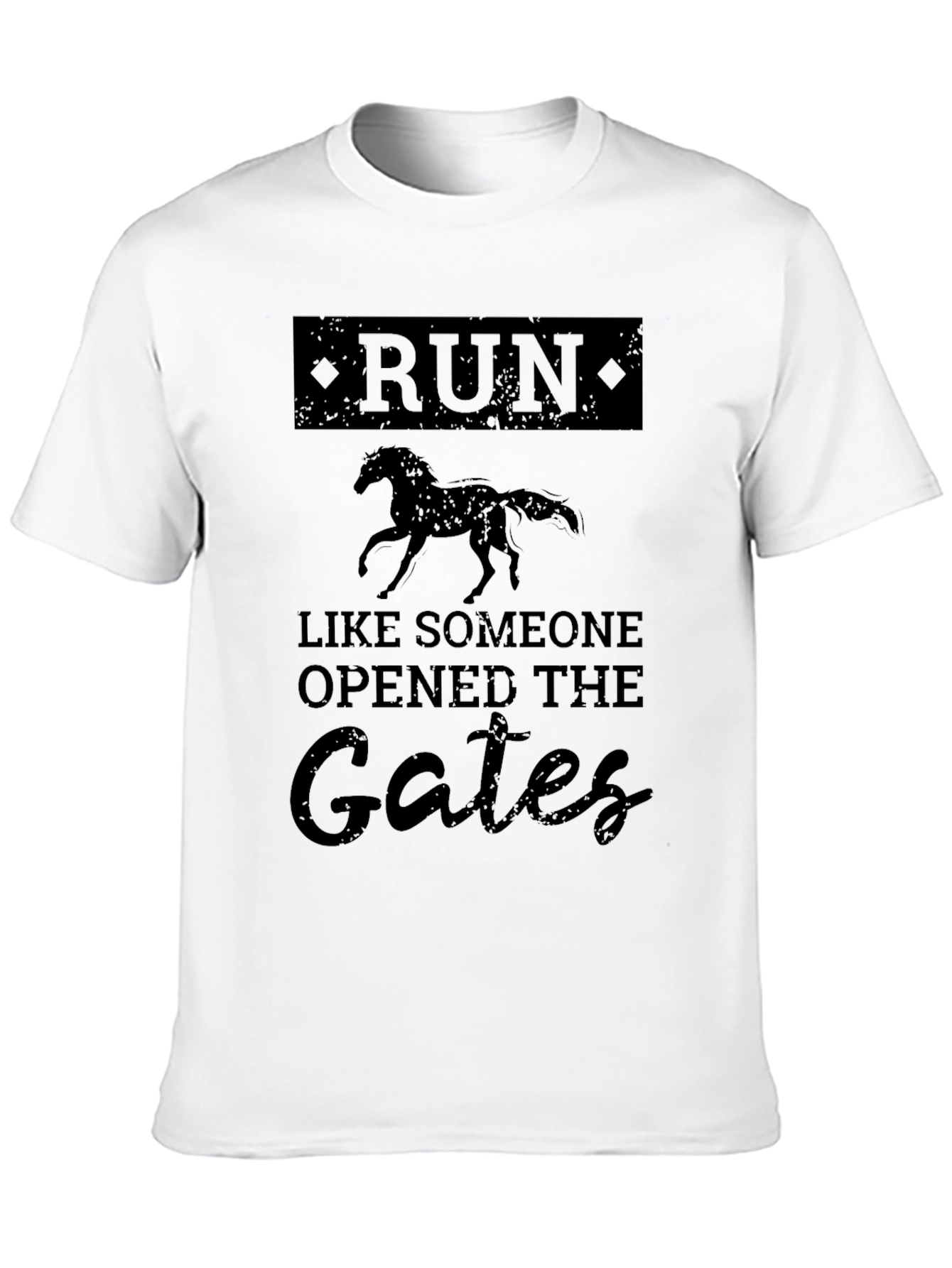 Run Like Someone Opened The Gates Horse T-Shirt