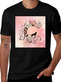 Wolf Moon Graphic Tee - Artistic Black T-Shirt