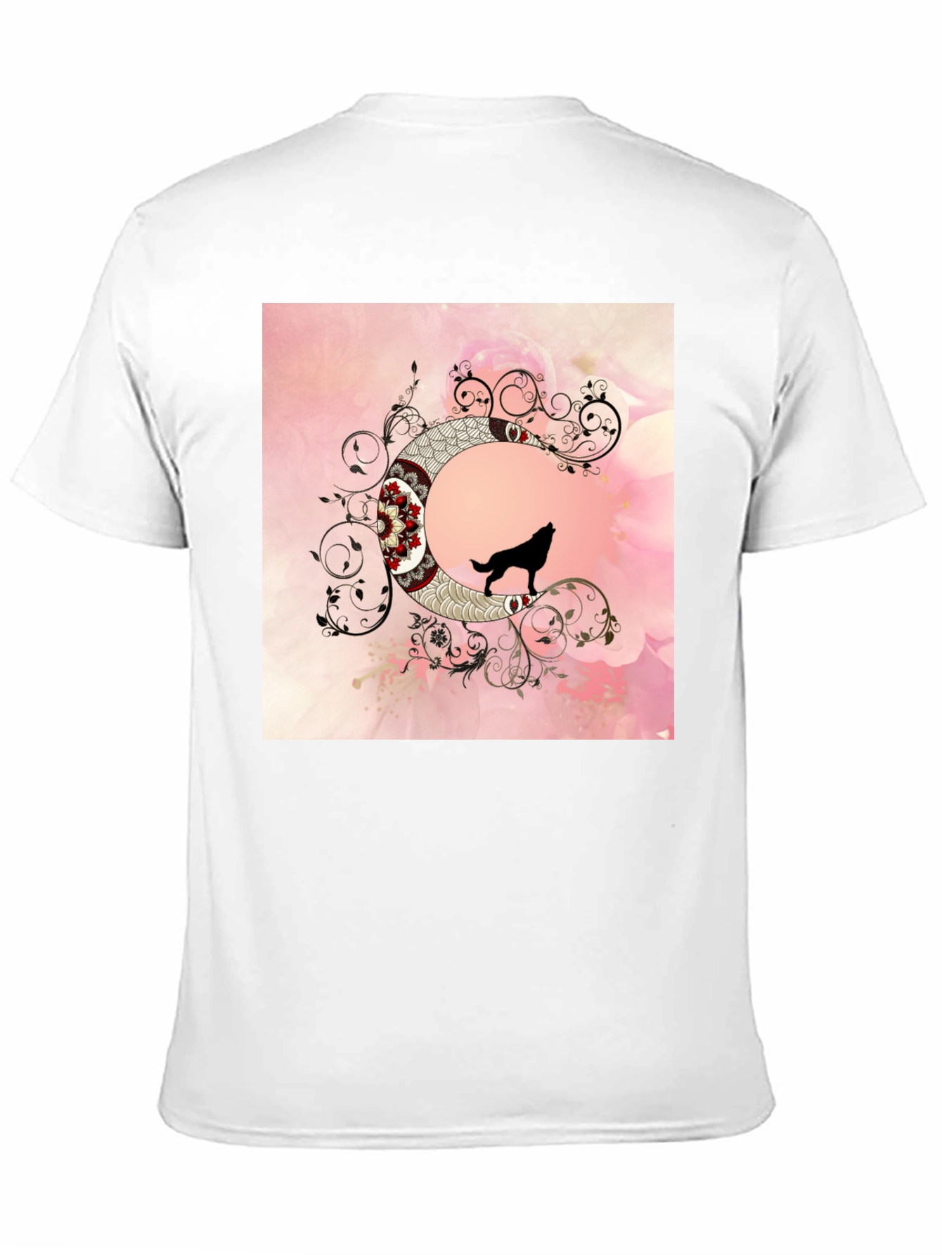 Wolf Moon Graphic Tee - Artistic Black T-Shirt