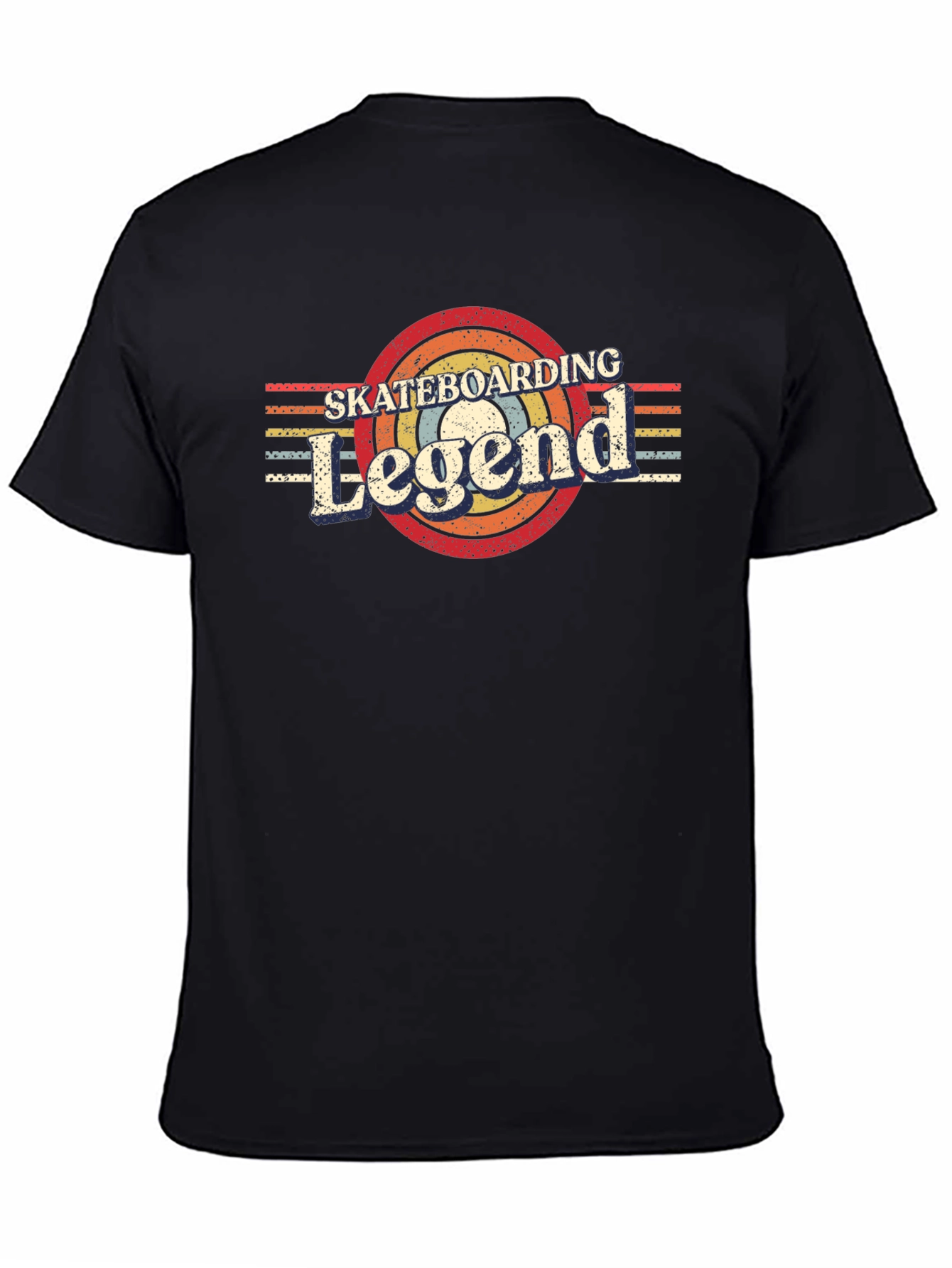 Skateboarding Legend Graphic Tee - Vintage Style Black T-Shirt