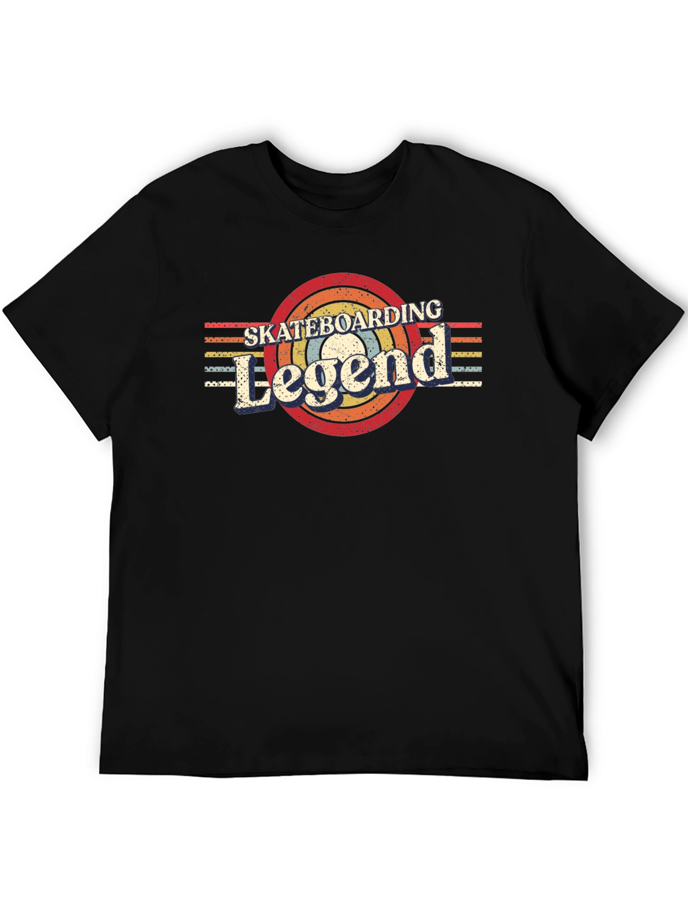 Skateboarding Legend Graphic Tee - Vintage Style Black T-Shirt