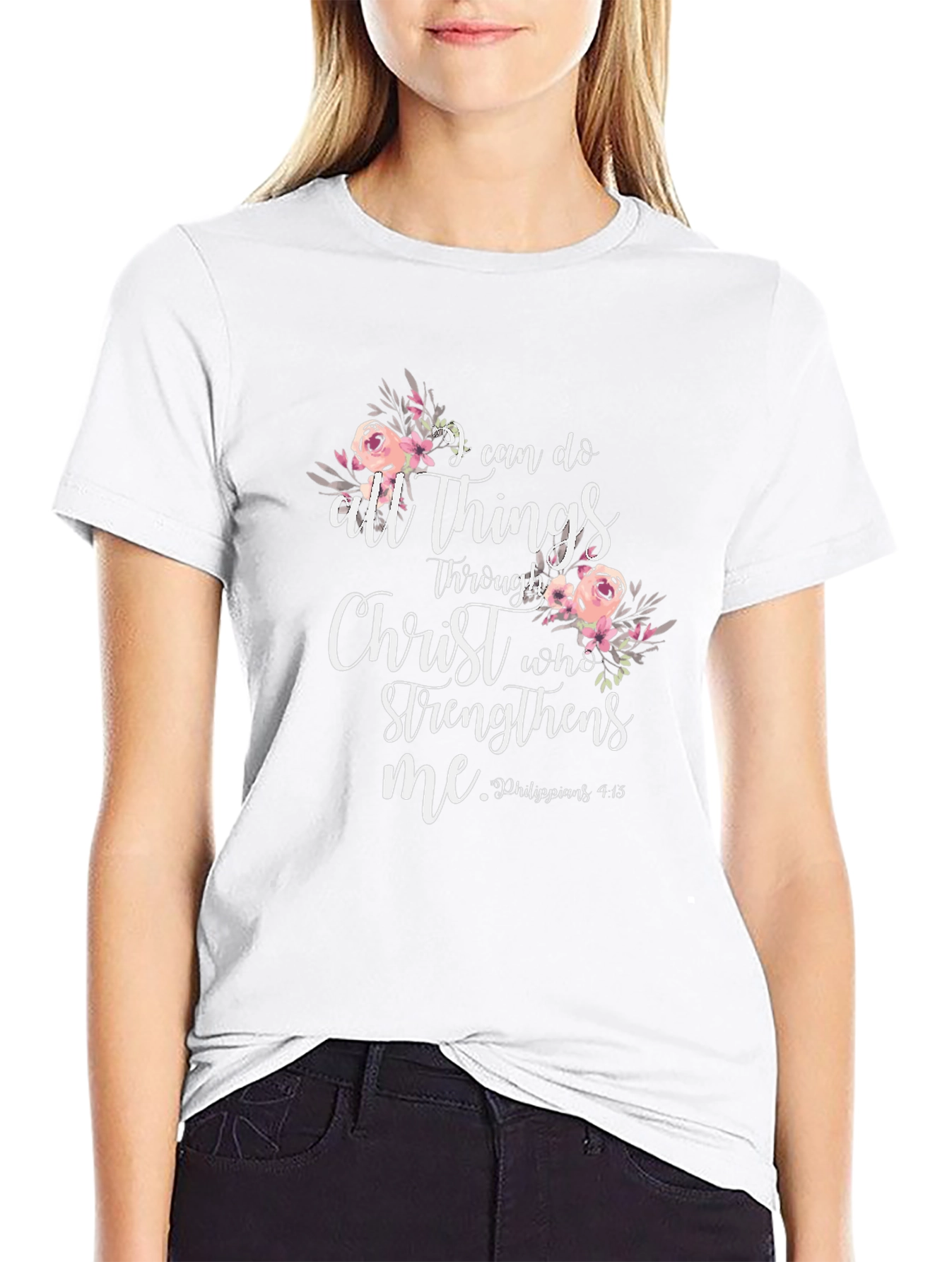 I Can Do All Things Through Christ Black T-Shirt