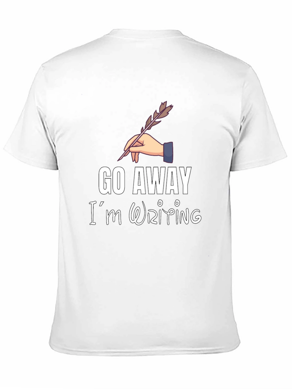 Go Away Im Writing T-Shirt - Black