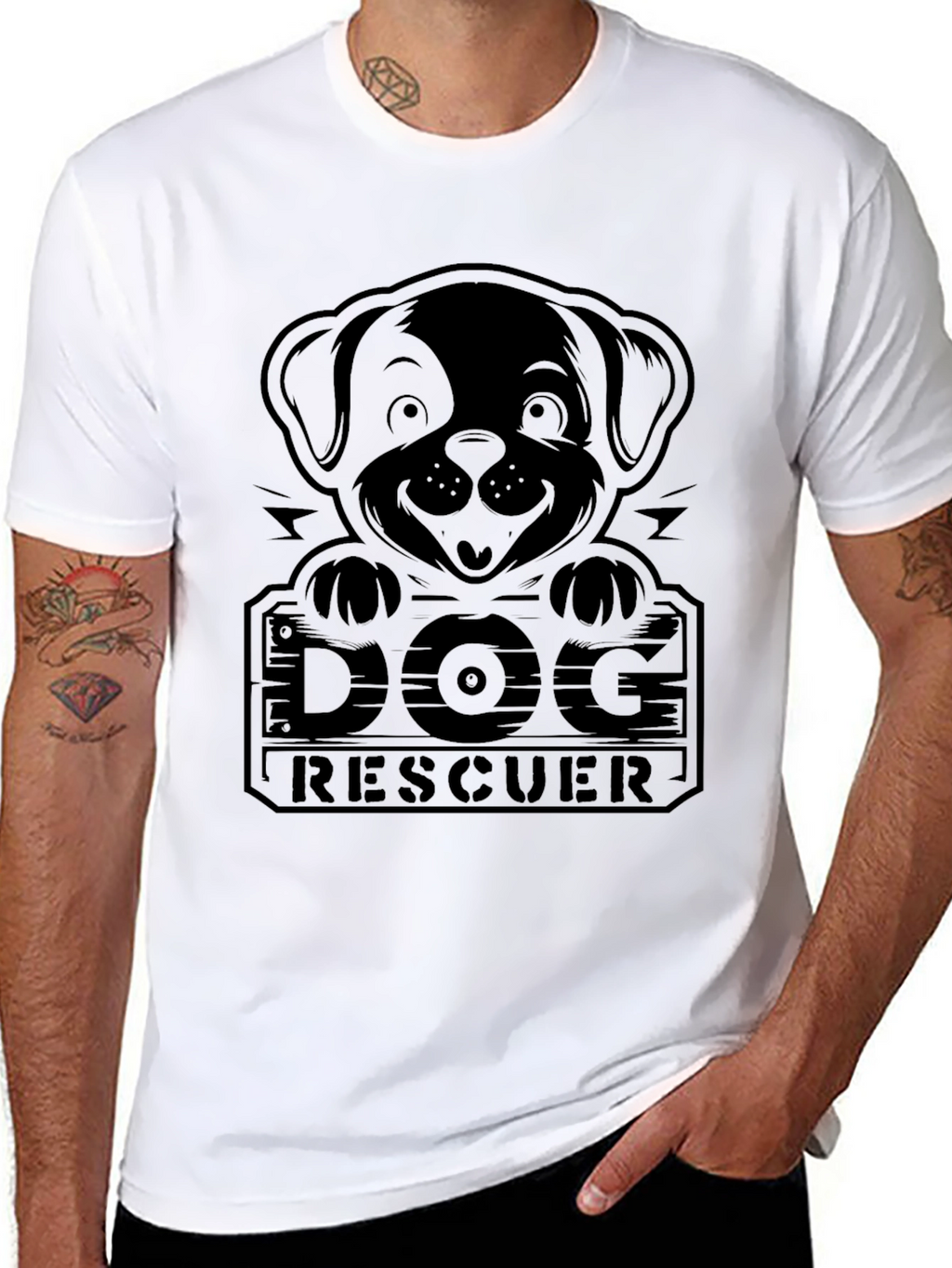 Dog Rescuer Graphic Tee - Stylish Comfort