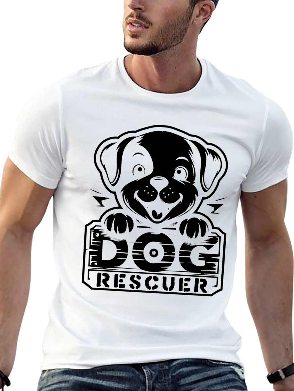 Dog Rescuer Graphic Tee - Stylish Comfort