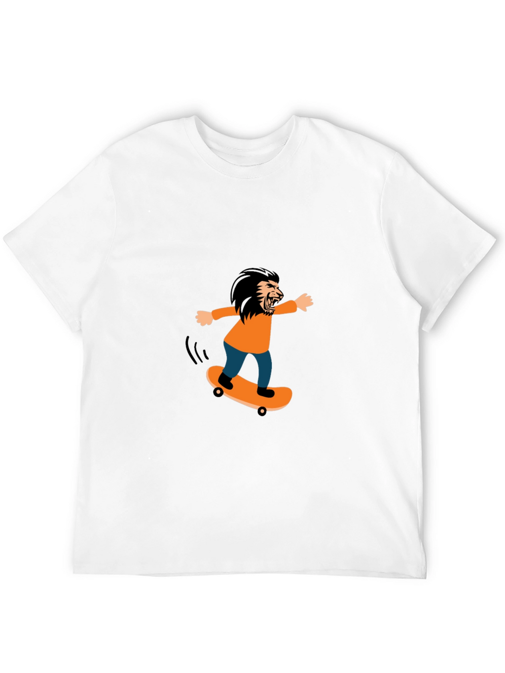 Skateboarding Lion Graphic Tee