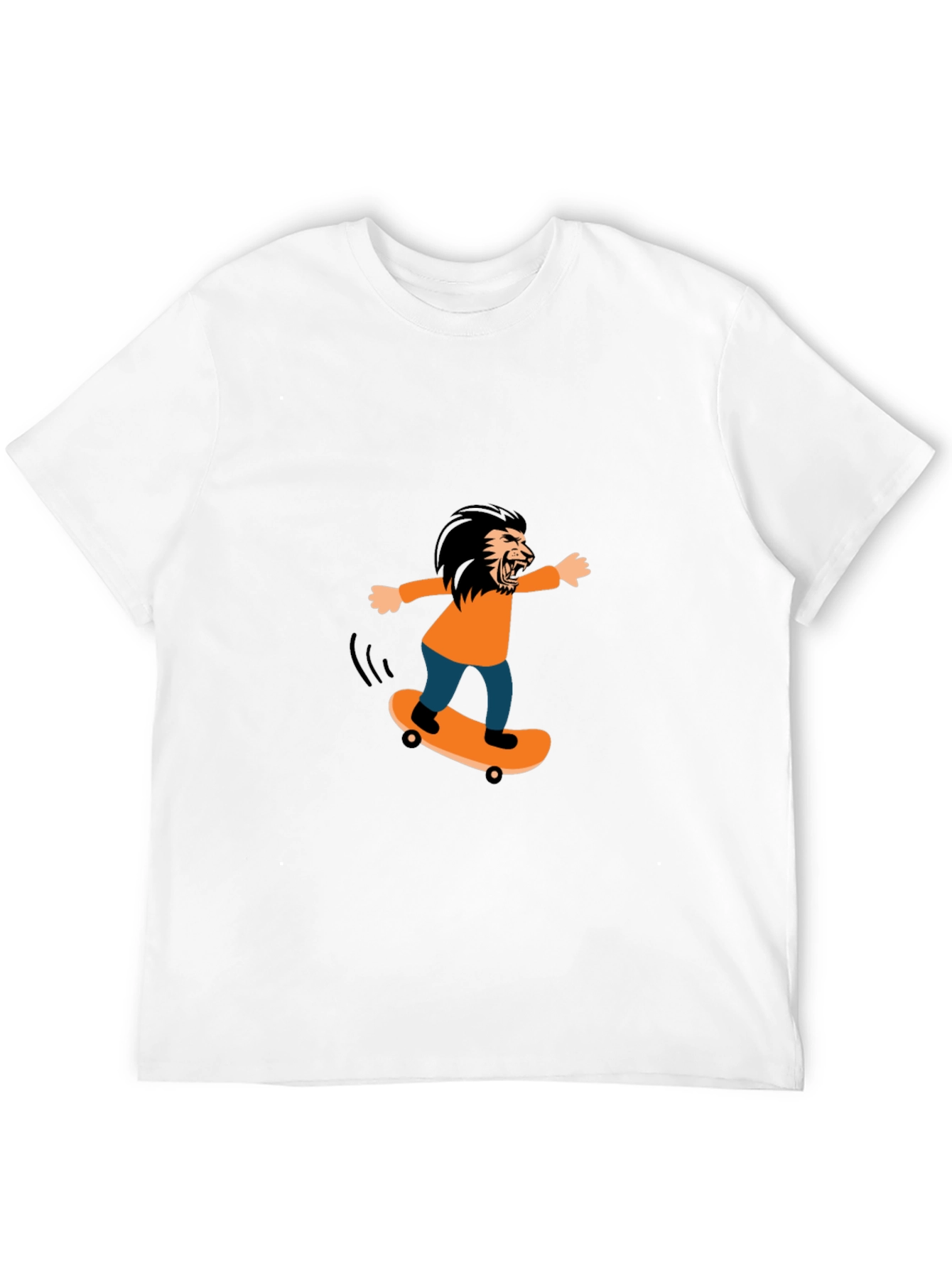 Skateboarding Lion Graphic Tee