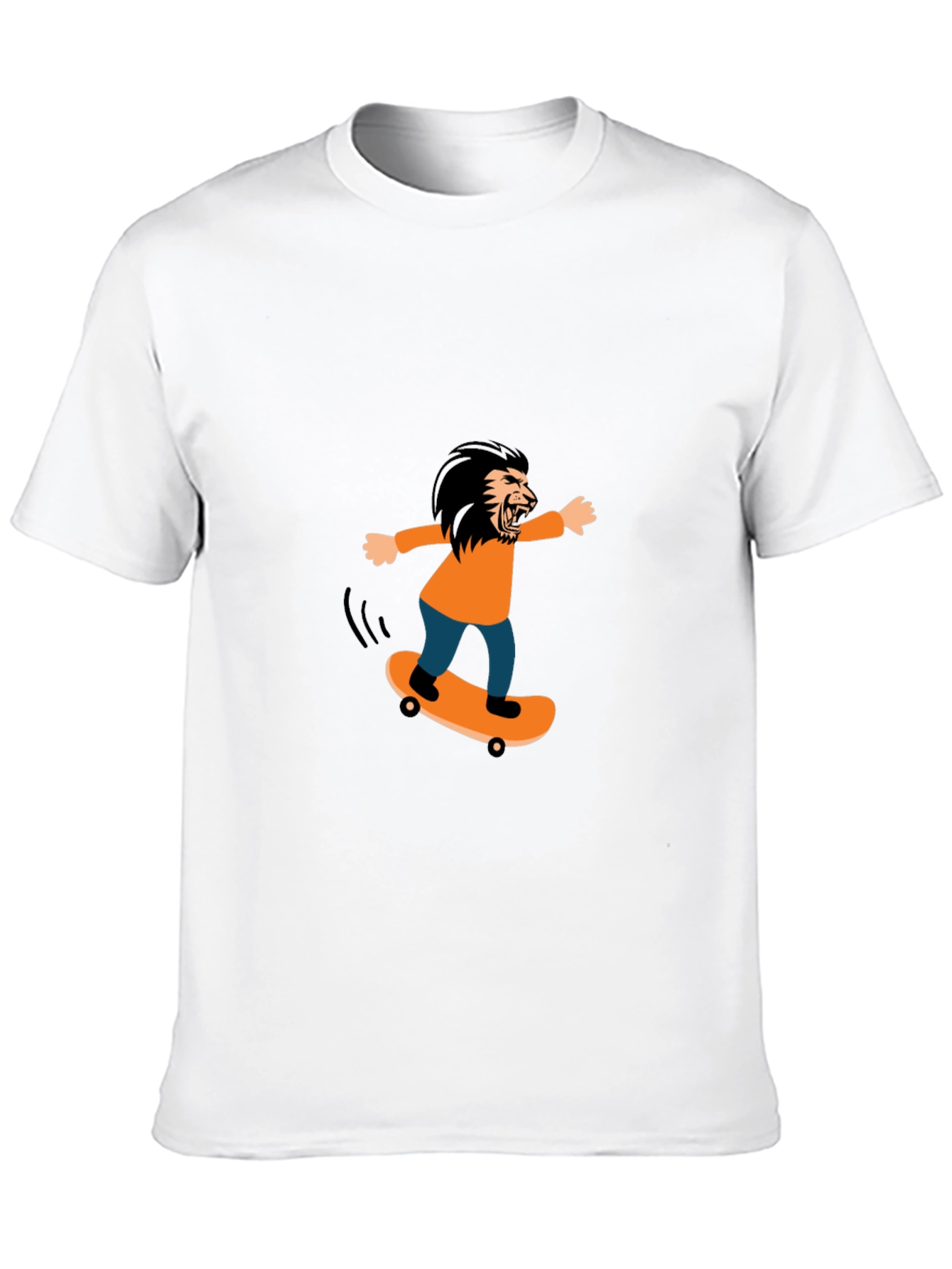 Skateboarding Lion Graphic Tee