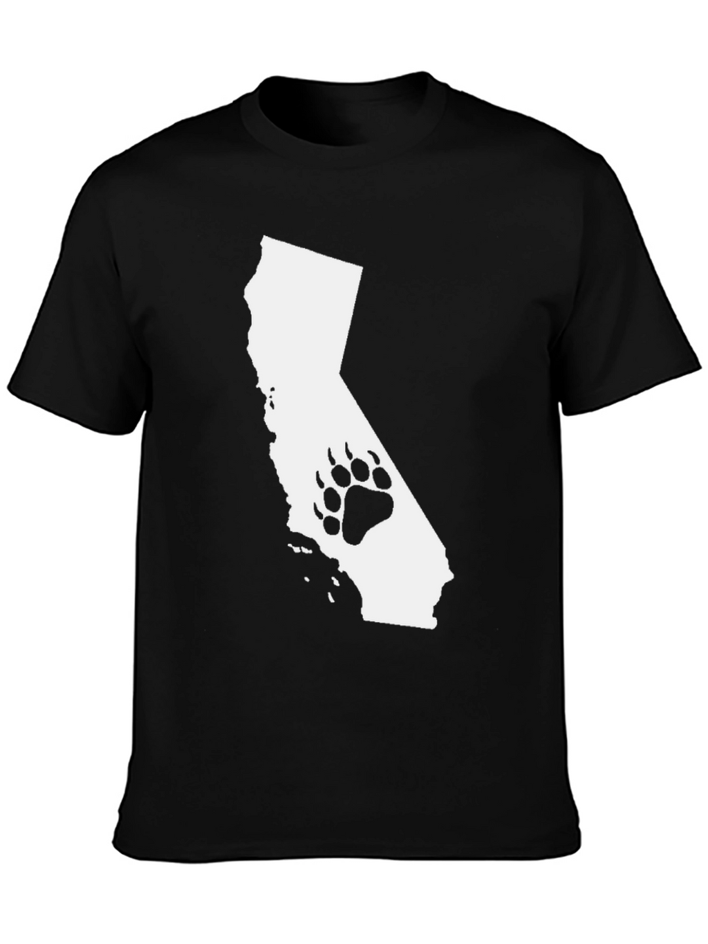 California Bear Paw Print Graphic T-Shirt