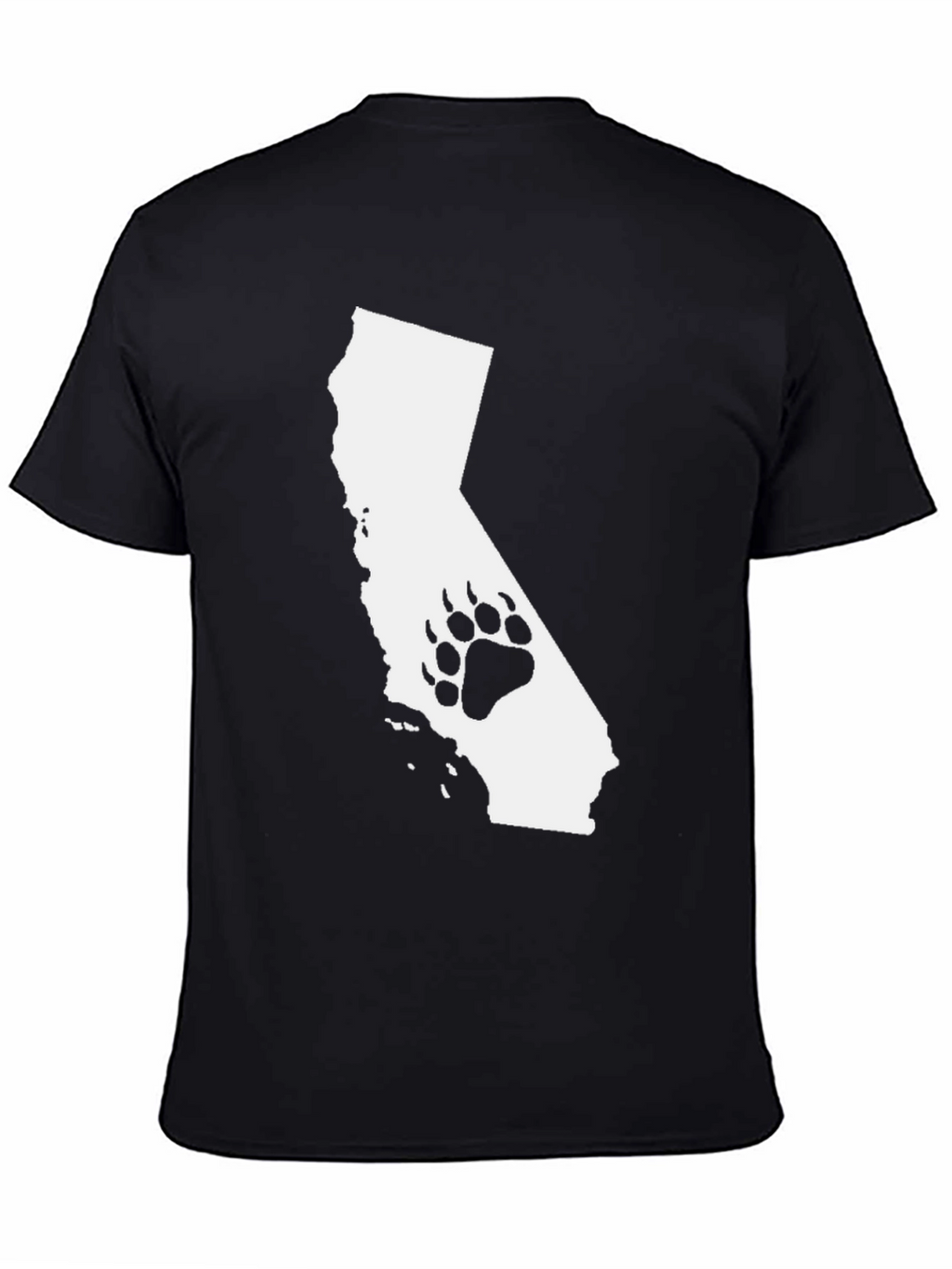 California Bear Paw Print Graphic T-Shirt