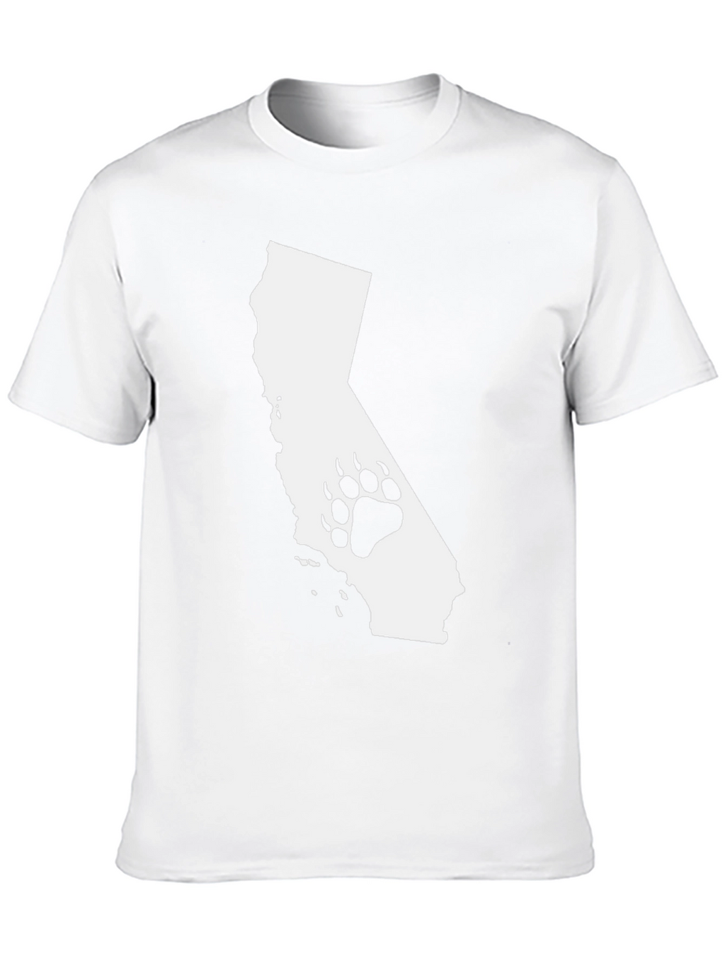 California Bear Paw Print Graphic T-Shirt