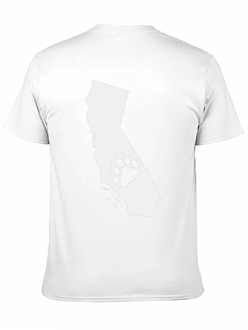 California Bear Paw Print Graphic T-Shirt