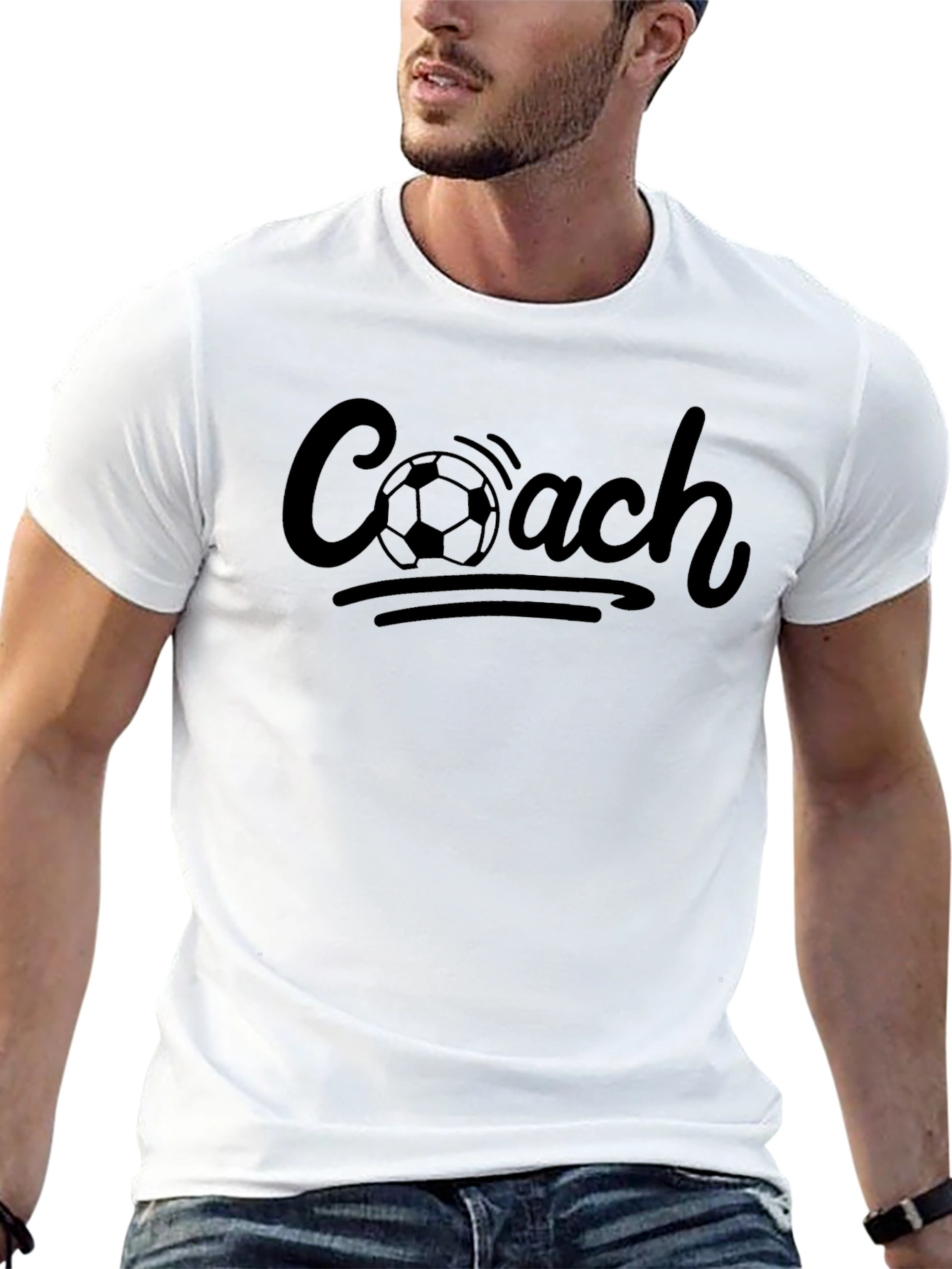 Soccer Coach T-Shirt - Black Graphic Tee