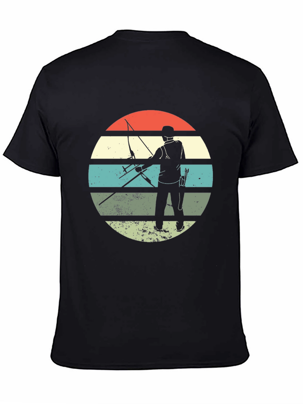 Archery Silhouette Retro Style T-Shirt